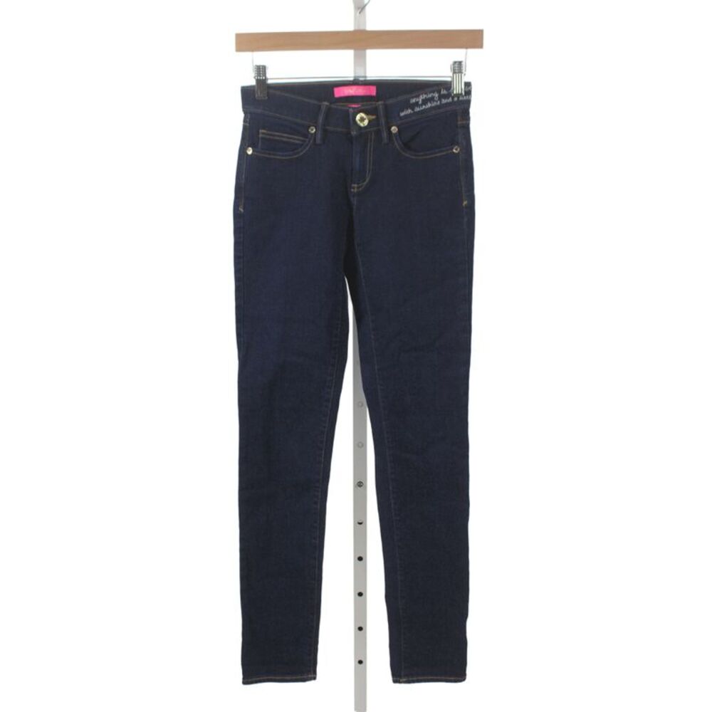 Lilly Pulitzer Womens Skinny Blue Cotton Mid Rise Jeans Size 00